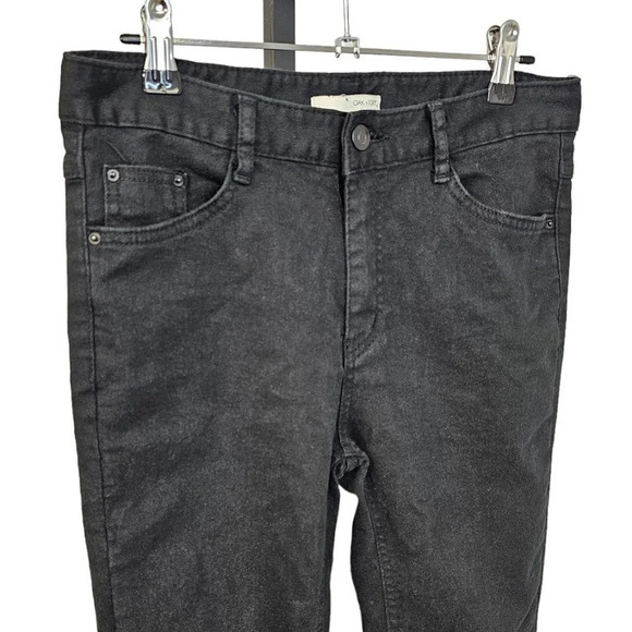 Oak + Fort Womens Fringe Black Jeans - Picture 5 of 9